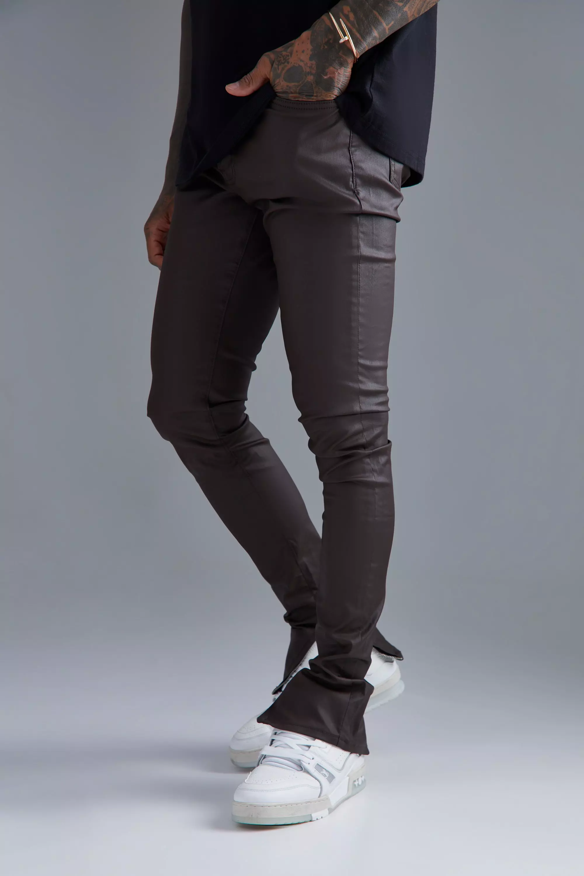 Mens coated best sale jeans uk